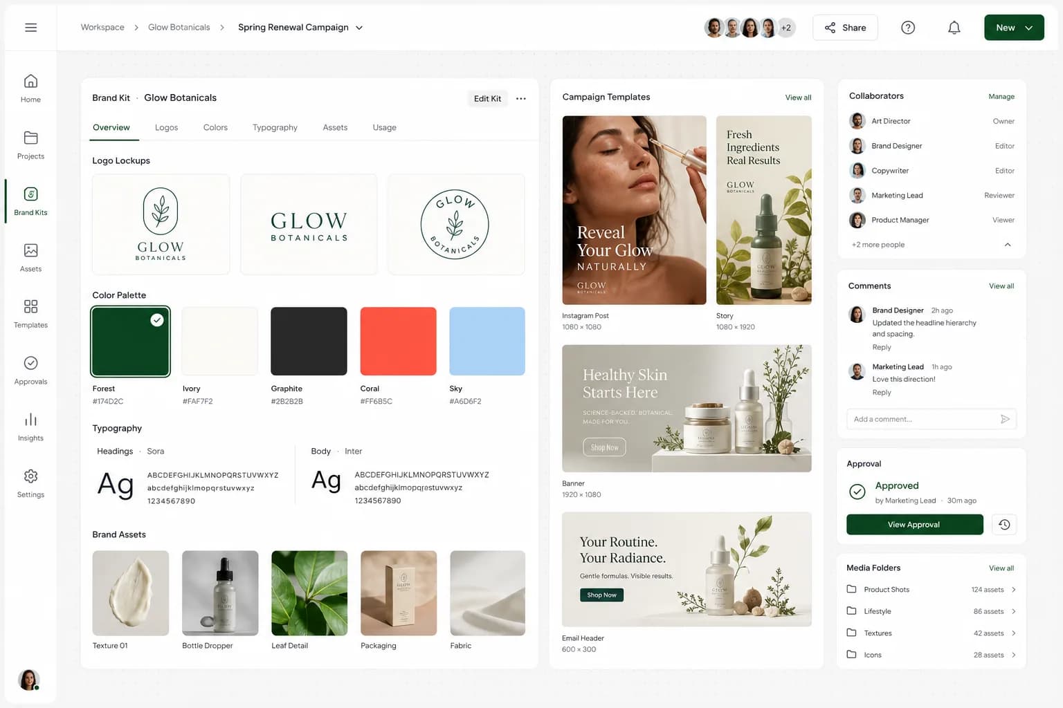 KINOAI Brand Kit and team collaboration workspace